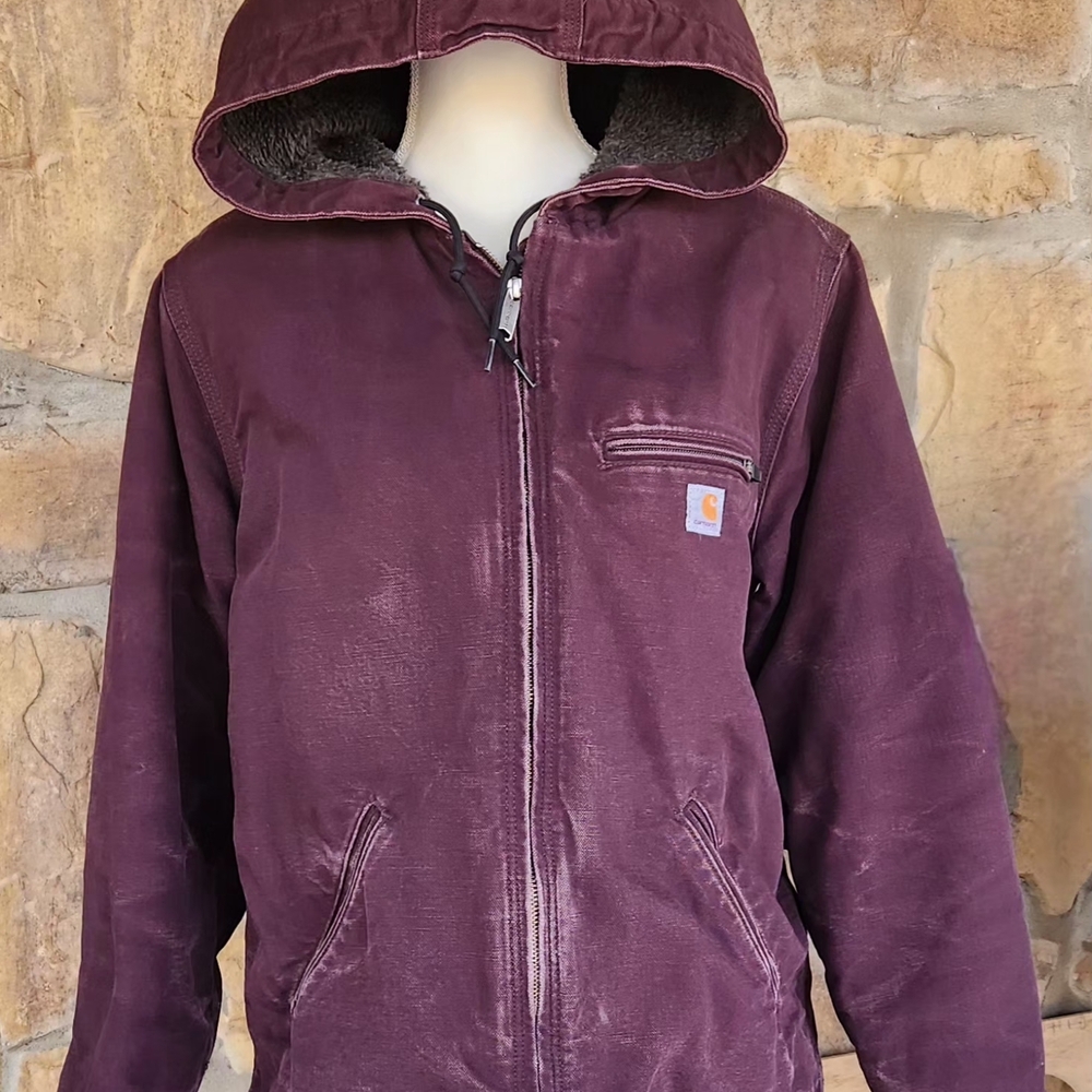 Carhartt Burgundy Hooded Jacket